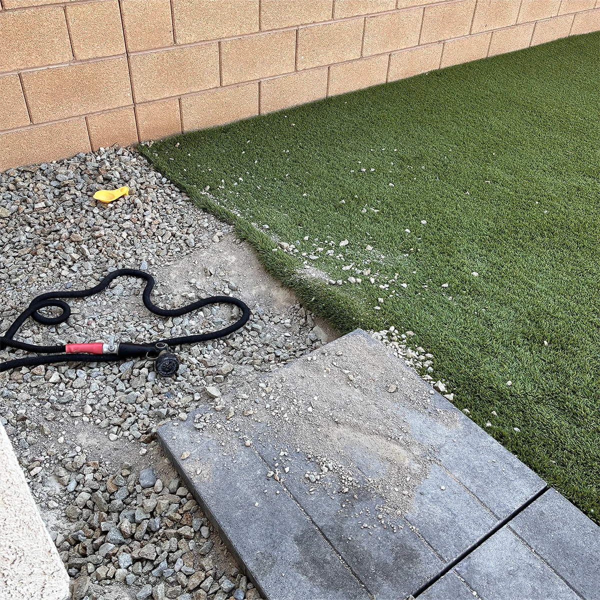 Job 1 before turf cleaning