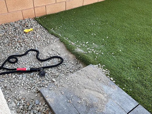 Job 1 before turf cleaning